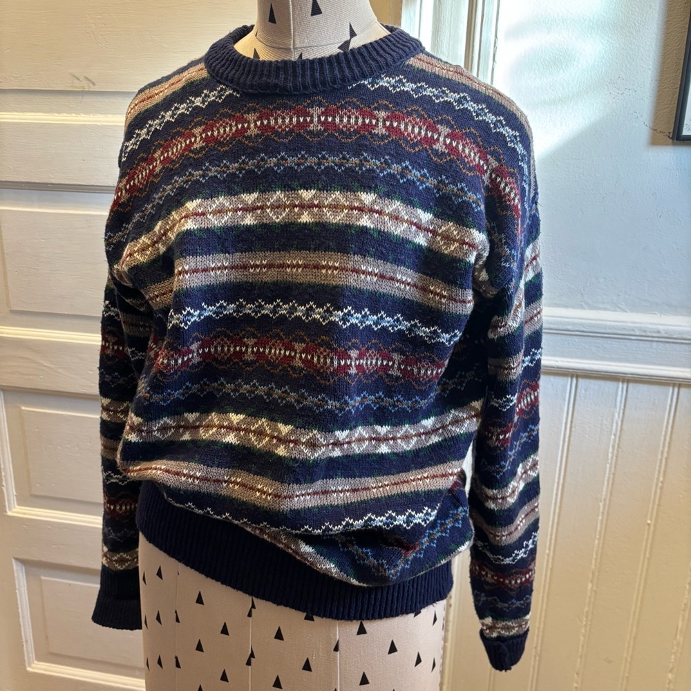 Ease into spring w this
Beauty! Vintage Hunt Club
100% cotton Fair Isle sweater